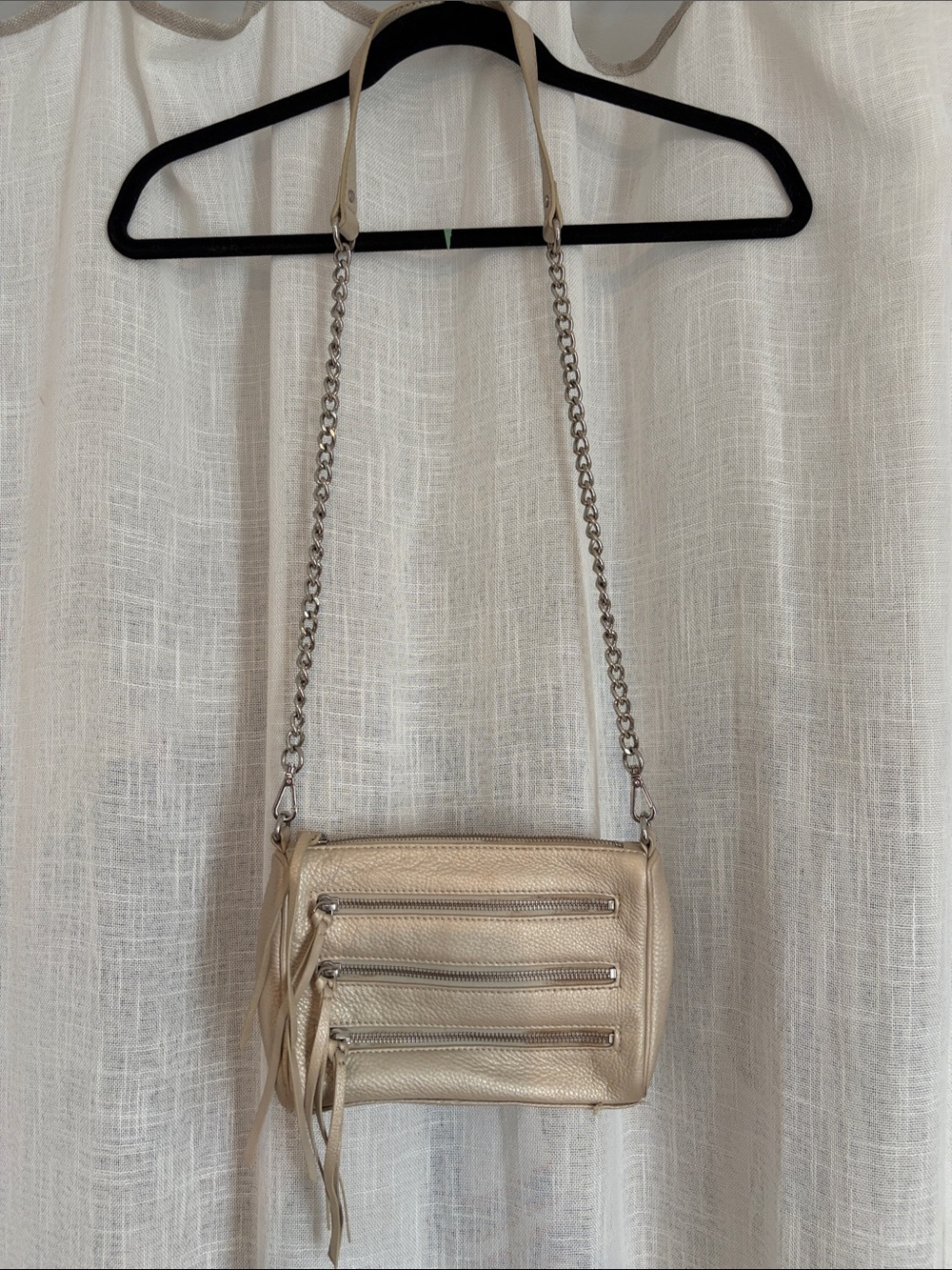 Danier Leather Crossbody Bag with Chain Strap